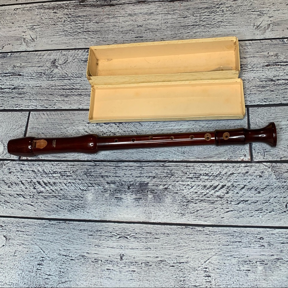 Sonata Wood & Cork Recorder-Flute Made in Germany 3 Piece with Case vint…
